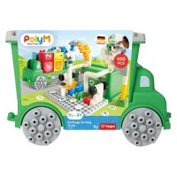 Set constructie PolyM - Masina de gunoi de jucarie (101 piese)