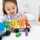 Set constructie PolyM - Tren colorat de jucarie (63 piese)