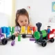 Set constructie PolyM - Tren colorat de jucarie (63 piese)