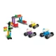 Set constructie PolyM - Tren colorat de jucarie (63 piese)