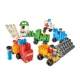 Set cuburi constructie vehicule PolyM 130 piese