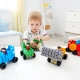 Set cuburi constructie vehicule PolyM 130 piese