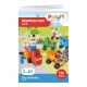 Set cuburi constructie vehicule PolyM 130 piese