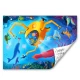 Puzzle din lemn 2 in 1 - Salvarea Oceanului (50 piese), cu fata dubla si activitate colorare