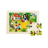 Puzzle din lemn - Alba ca zapada