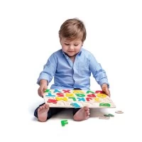Puzzle din lemn Woodyland Alfabet 26 piese