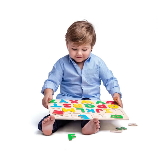 Puzzle din lemn Woodyland Alfabet 26 piese