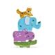 Puzzle din lemn, Forme de animale, Woodyland, 11 piese