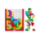 Joc cu forme si zar din lemn Tetris 48 piese