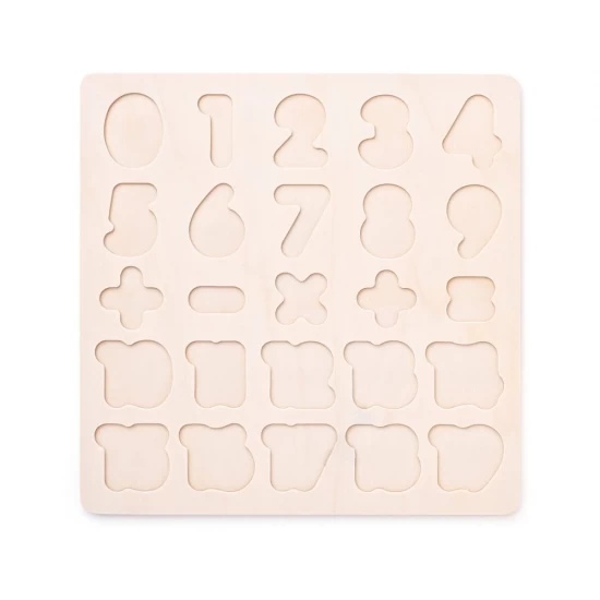 Puzzle din lemn, Matematica si numere, Woodyland, 25 piese