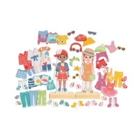 Puzzle magnetic pentru copii, Imbraca persoajele, Hape, 68 piese