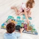 Puzzle pentru copii de podea Orasul Animat Hape 49 piese