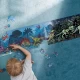 Puzzle pentru copii fluorescent cu Dinozauri (200 piese, 1.5m) Puzzle pentru copii fluorescent cu Dinozauri (200 piese, 1.5m)