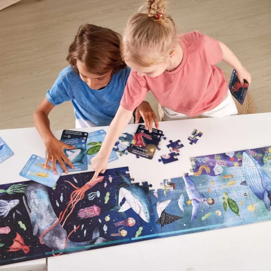 Puzzle pentru copii fotoluminescent Viata acvatica (200 piese, 1.5m) Puzzle pentru copii fotoluminescent Viata acvatica (200 piese, 1.5m)