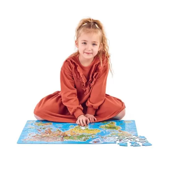 Puzzle pentru copii Harta lumii 160 piese