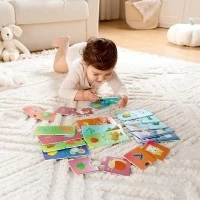 Puzzle potriveste perechea - Animale si gustari Hape (36 piese)