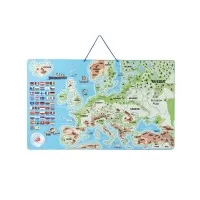 Puzzle si joc 3 in 1 - Harta magnetica a Europei in limba engleza 192 piese