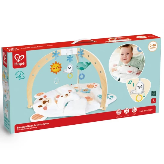 Salteluta bebe cu activitati senzoriale Ursulet Hape