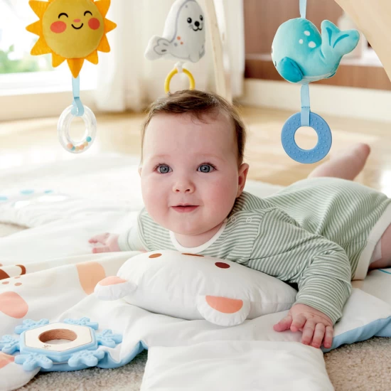 Salteluta bebe cu activitati senzoriale Ursulet Hape