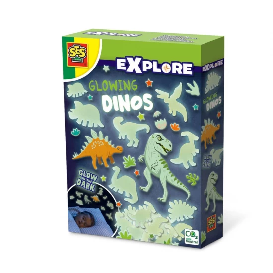 Set autocolante fosforescente cu dinozauri pentru copii Set autocolante fosforescente cu dinozauri pentru copii
