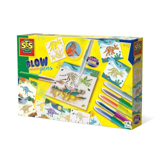 Set carioci colorate cu aerograf si matrite cu animale Set carioci colorate cu aerograf si matrite cu animale