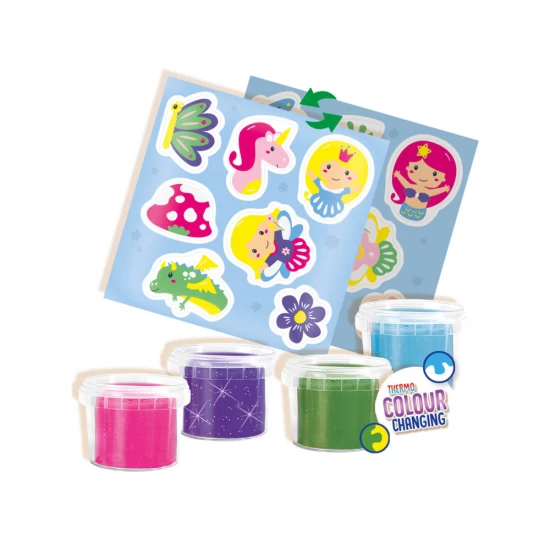 Set creativ 4 culori plastilina care isi schimba culoarea si personaje de basm, +2 ani