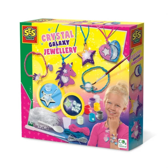 Set creativ pentru copii - Bijuterii cu cristale si tematica spatiala