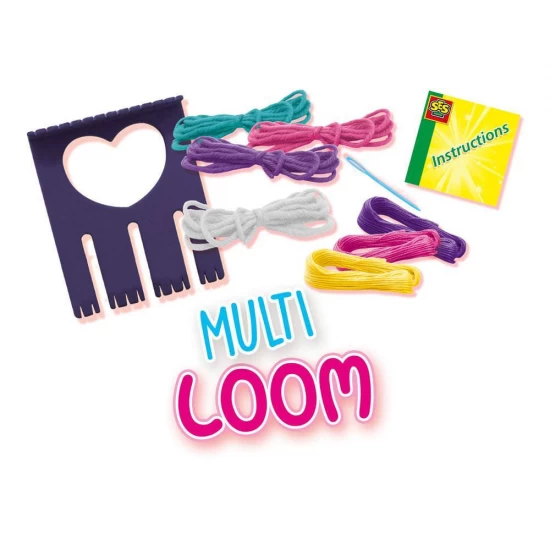 Set creativ de tesut pentru copii cu gherghef si accesorii Set creativ de tesut pentru copii cu gherghef si accesorii