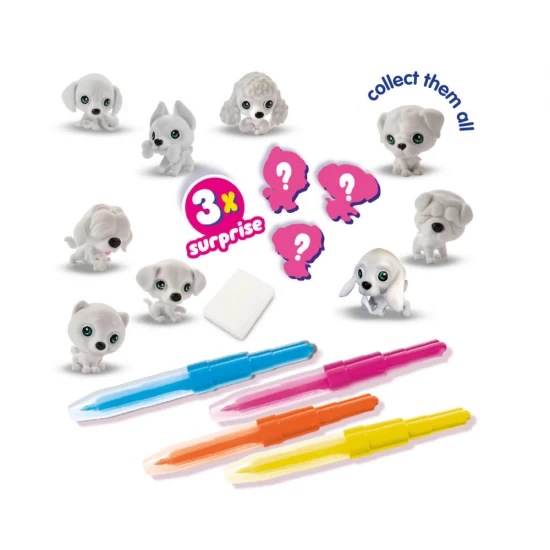 Set creativ - Desenez cu aerograf 3 catei surpriza Set creativ - Desenez cu aerograf 3 catei surpriza