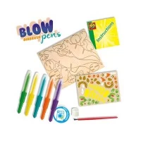 Set creativ pentru copii, Desenez dinozauri din lemn cu markere cu aerograf, +5 ani