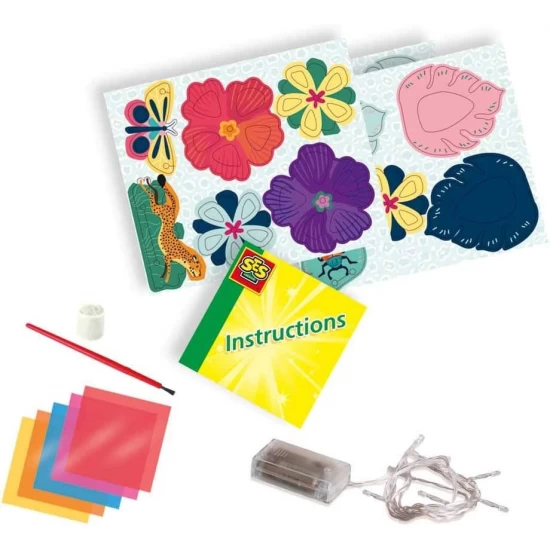 Set creativ pentru copii, Ghirlanda luminoasa cu tematica Jungla, +6 ani
