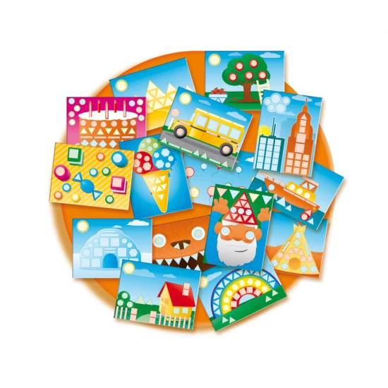 Set creativ pentru copii, Invat sa recunosc forme, 300 stickere, +3 ani