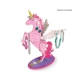 Set creativ pentru copii suport de bijuterii unicorn cu 6 culori acuarele si lipici cu sclipici