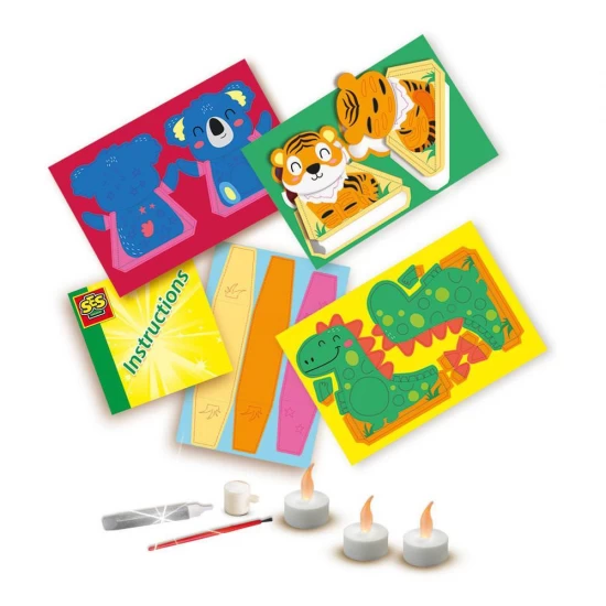 Set artizanat pentru copii felinare in forma de animale