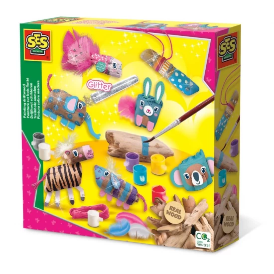 Set creativ pentru copii - Pictura pe lemn