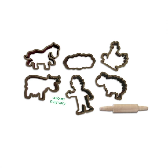 Set creativ - Plastilina Eco 7 culori si unelte din lemn Set creativ - Plastilina Eco 7 culori si unelte din lemn