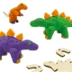 Set creativ modelare cu plastilina, Schelete de dinozauri din lemn, +3 ani
