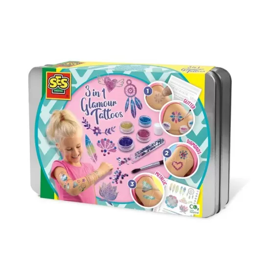 Set creativ - Tatuaje pentru copii de lux 3 in 1 Set creativ - Tatuaje pentru copii de lux 3 in 1