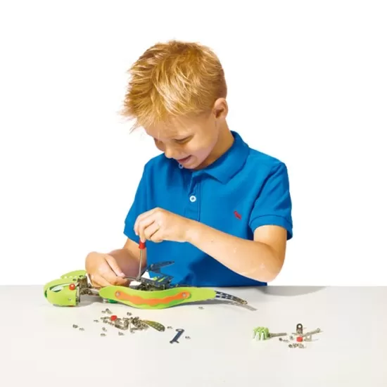 Set de constructie copii - Dinozauri din metal T-Rex si Stegosaurus