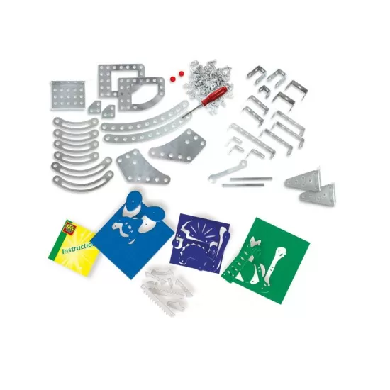 Set de jucarie pentru copii de construit dinozauri din metal