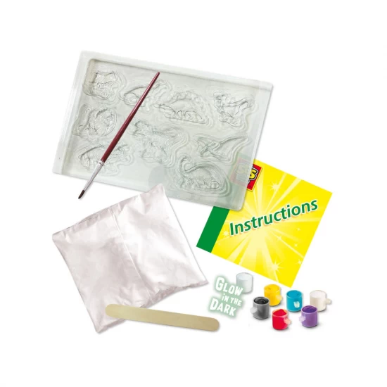 Set de lucru manual pentru copii cu dinozauri fosforescenti Set de lucru manual pentru copii cu dinozauri fosforescenti