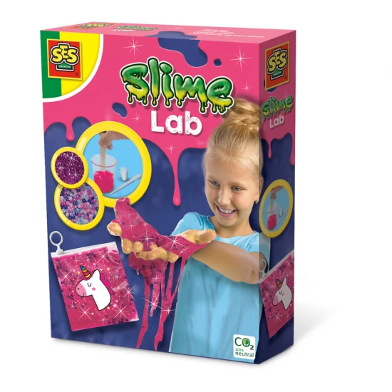 Set de mixat slime roz cu sclipici si margele - Unicorn Set de mixat slime roz cu sclipici si margele - Unicorn