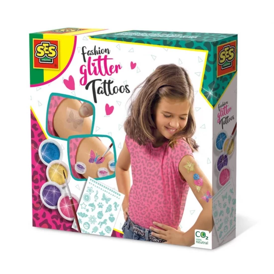 Set de tatuaje pentru copii - Personalizare in culori cu sclipici Set de tatuaje pentru copii - Personalizare in culori cu sclipici