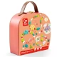 Set creativ margele colorate din lemn in gentuta Hape 130 piese
