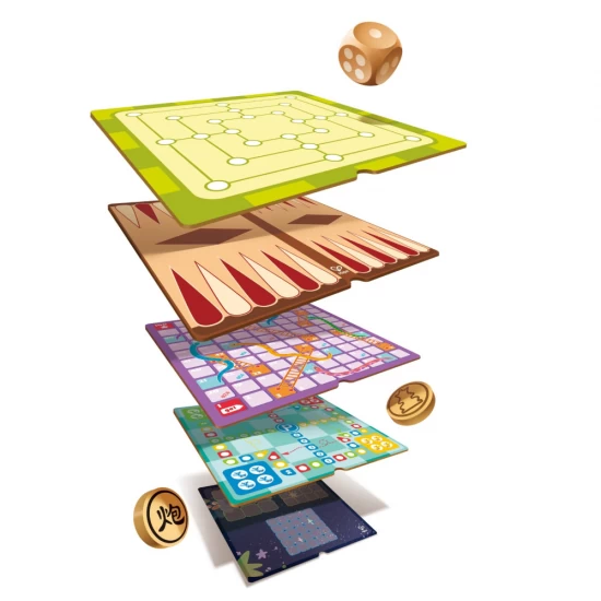 Set 22 jocuri clasice in cutie depozitare Hape