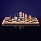 Set jocuri clasice din lemn Woodyland - Sah, Dame, Table, Domino, Nu te supara, Dame chinezesti, Moara Set jocuri clasice din lemn Woodyland - Sah, Dame, Table, Domino, Nu te supara, Dame chinezesti, Moara