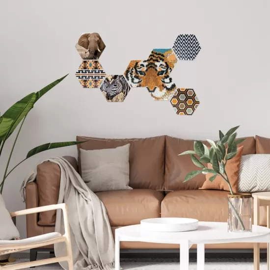 Set margele de calcat Beedz Art - Safari cu placi hexagonale Set margele de calcat Beedz Art - Safari cu placi hexagonale