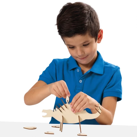 Set creativ dinozaur cu vopsea fluorescenta