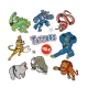 Set 45 tatuaje pentru copii cu efect metalic, Animale salbatice, +3 ani