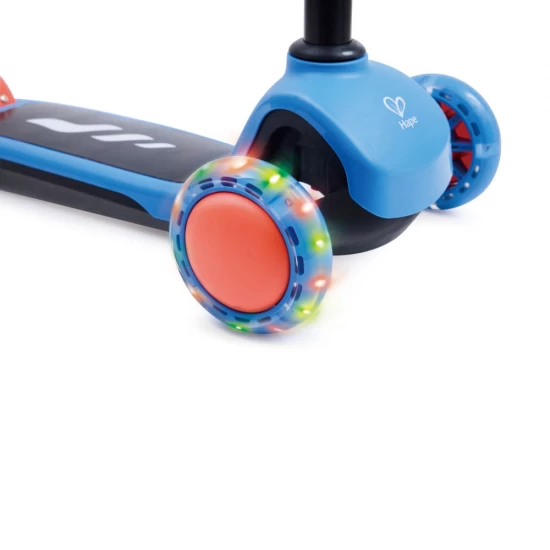 Trotineta Glide Kick Scooter cu roti luminoase Hape Albastru